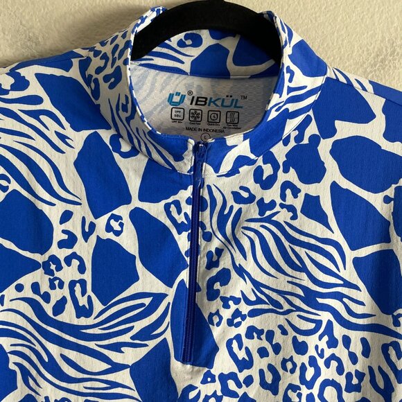 IBKUL Womens Large Bianca Animal Long Sleeve Golf Tennis UPF 50+ Cooling Shirt - Picture 8 of 11